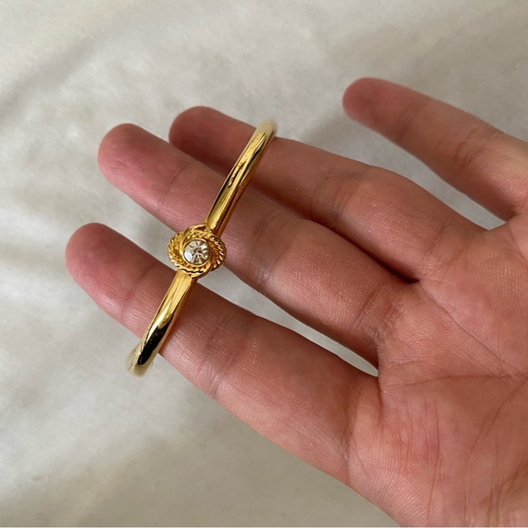 KATE SPADE INFINITY AND BEYOND KNOT CRYSTAL BANGLE IN GOLD - Picture 9 of 12